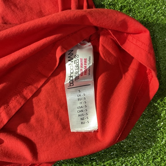 BoohooMan Basketball Embroidered Red Graphic Tee - Picture 7 of 9